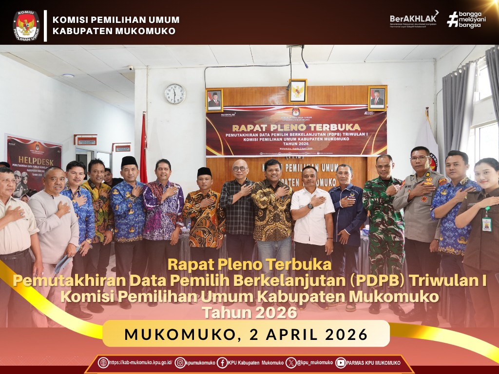 Rapat Pleno Terbuka PDPB Triwulan I 2026 Kab. Mukomuko
