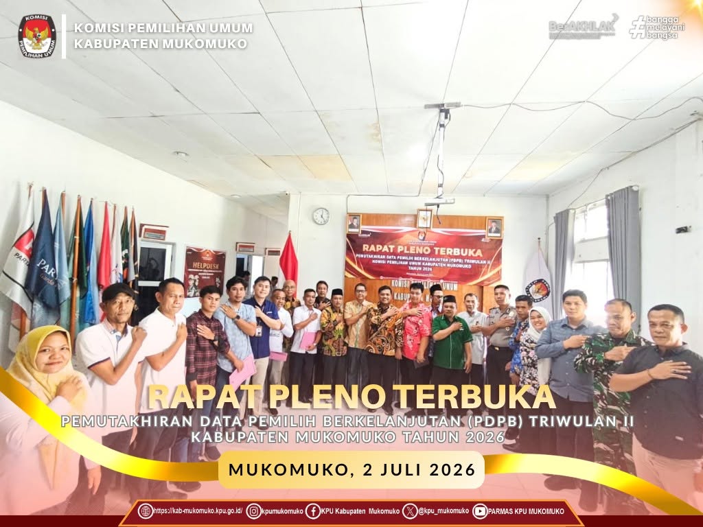 Rapat Pleno Terbuka PDPB Triwulan II 2026 Kab. Mukomuko